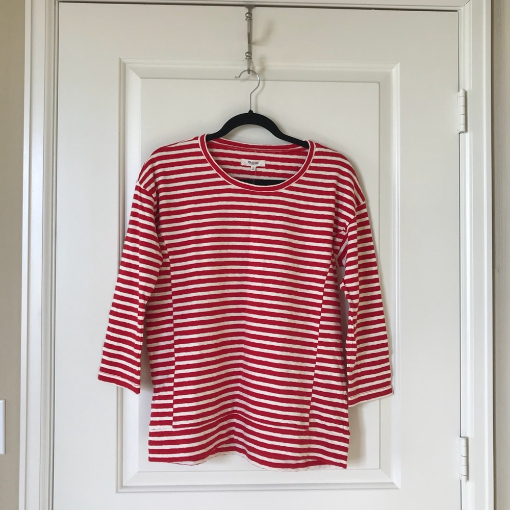 Madewell red stripe top, size M - Picture 1 of 5